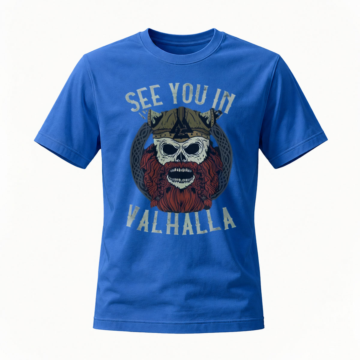 See You In Valhalla Viking Skull T-Shirt Men's Casual Wear - Image 4