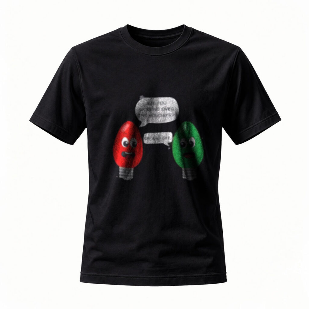 Christmas Light Bulb Funny Men's T-Shirt Holiday Gift Idea