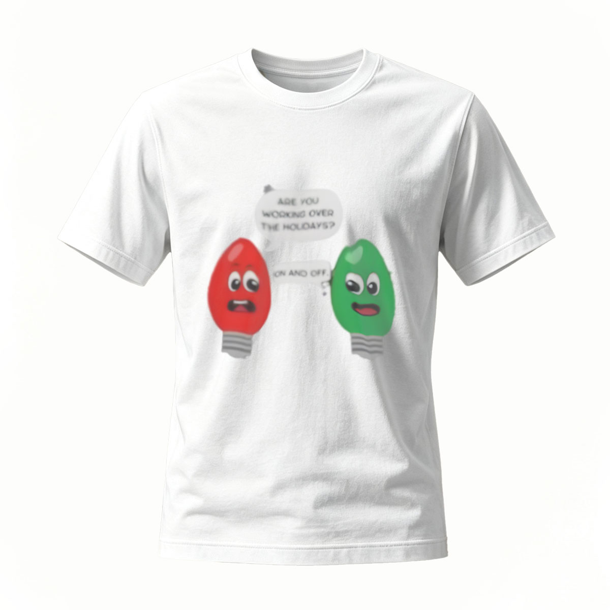 Christmas Light Bulb Funny Men's T-Shirt Holiday Gift Idea - Image 2