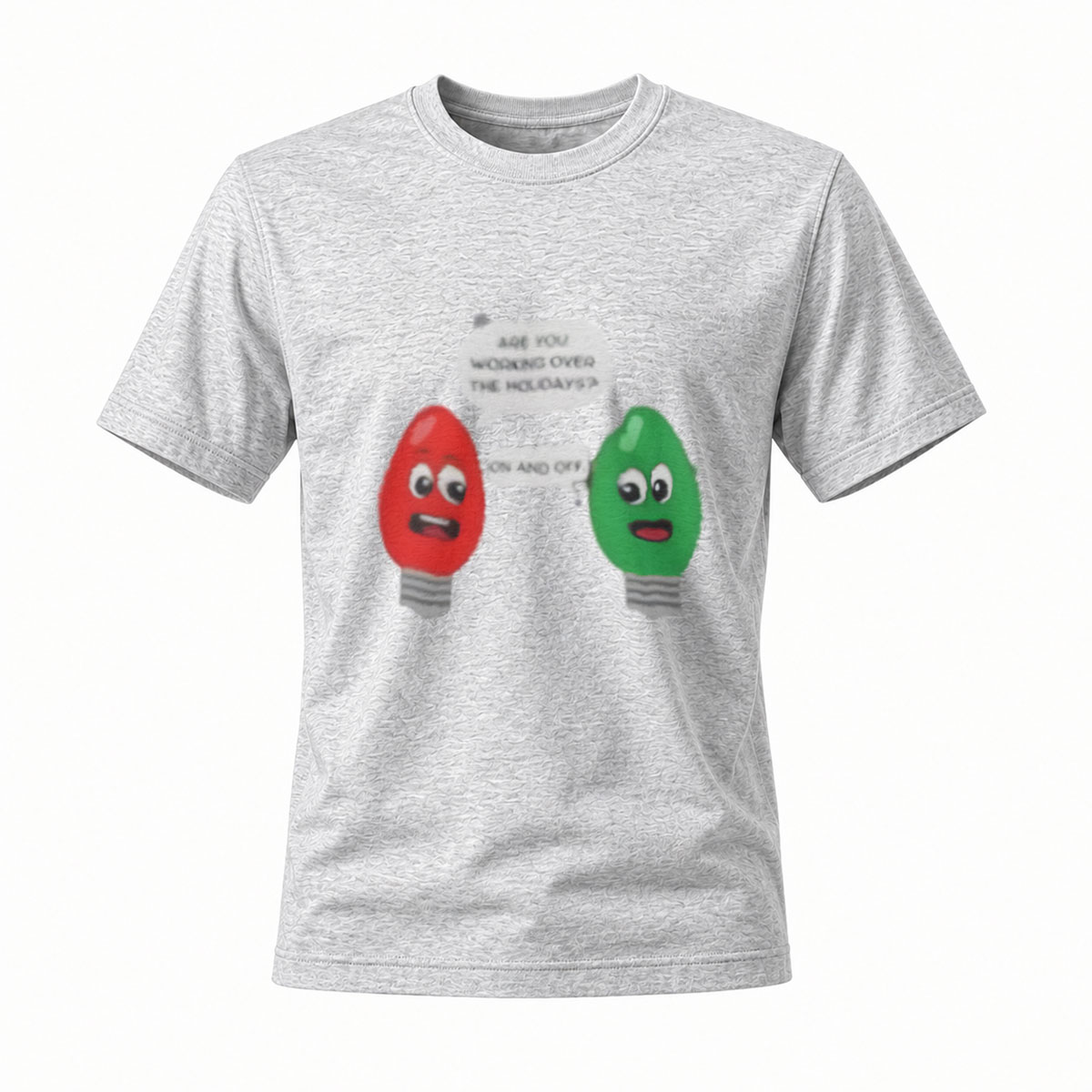 Christmas Light Bulb Funny Men's T-Shirt Holiday Gift Idea - Image 3