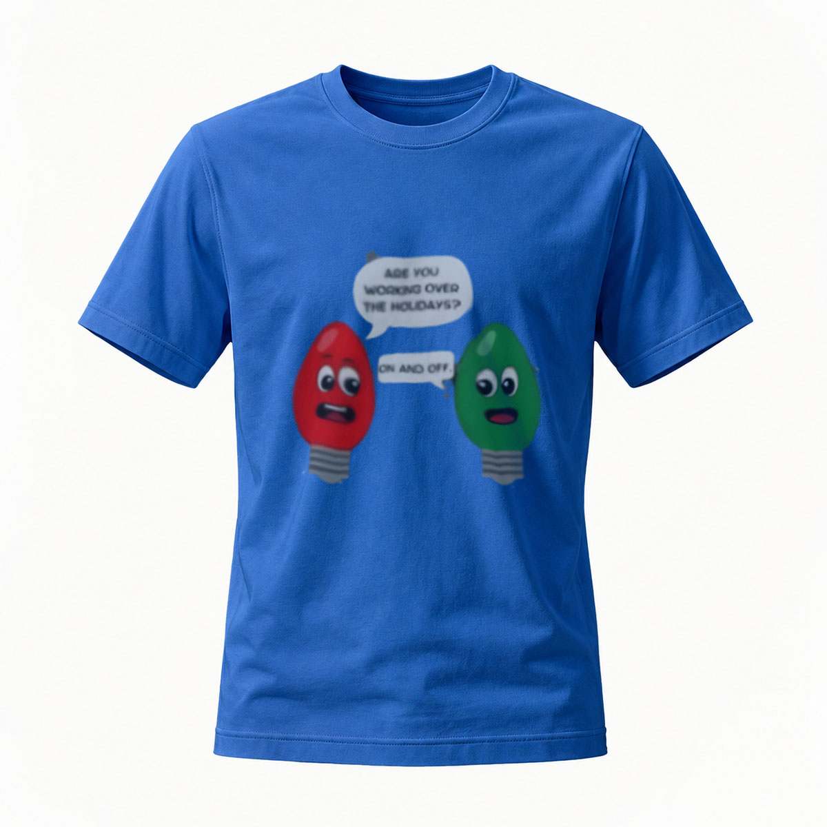 Christmas Light Bulb Funny Men's T-Shirt Holiday Gift Idea - Image 4