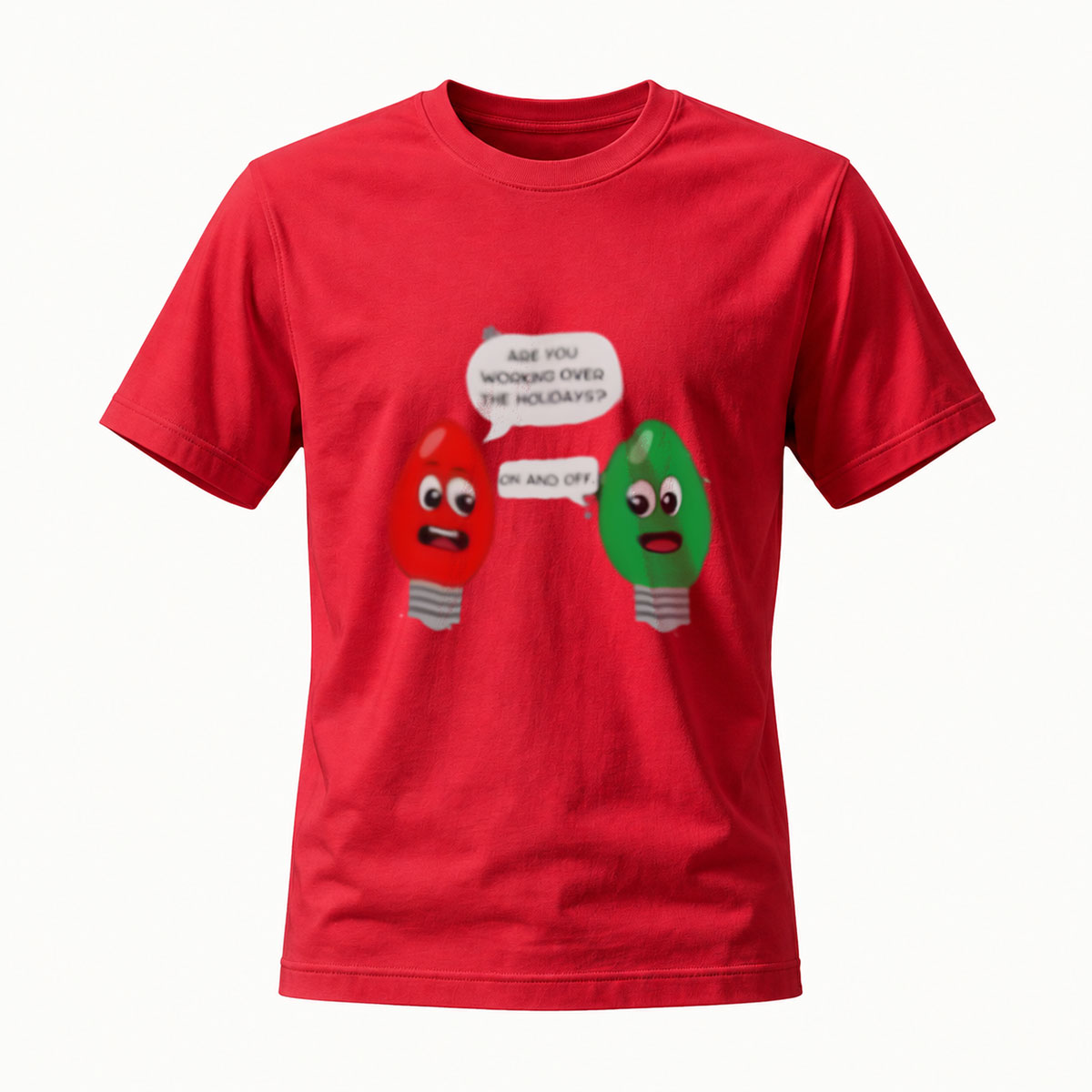 Christmas Light Bulb Funny Men's T-Shirt Holiday Gift Idea - Image 5