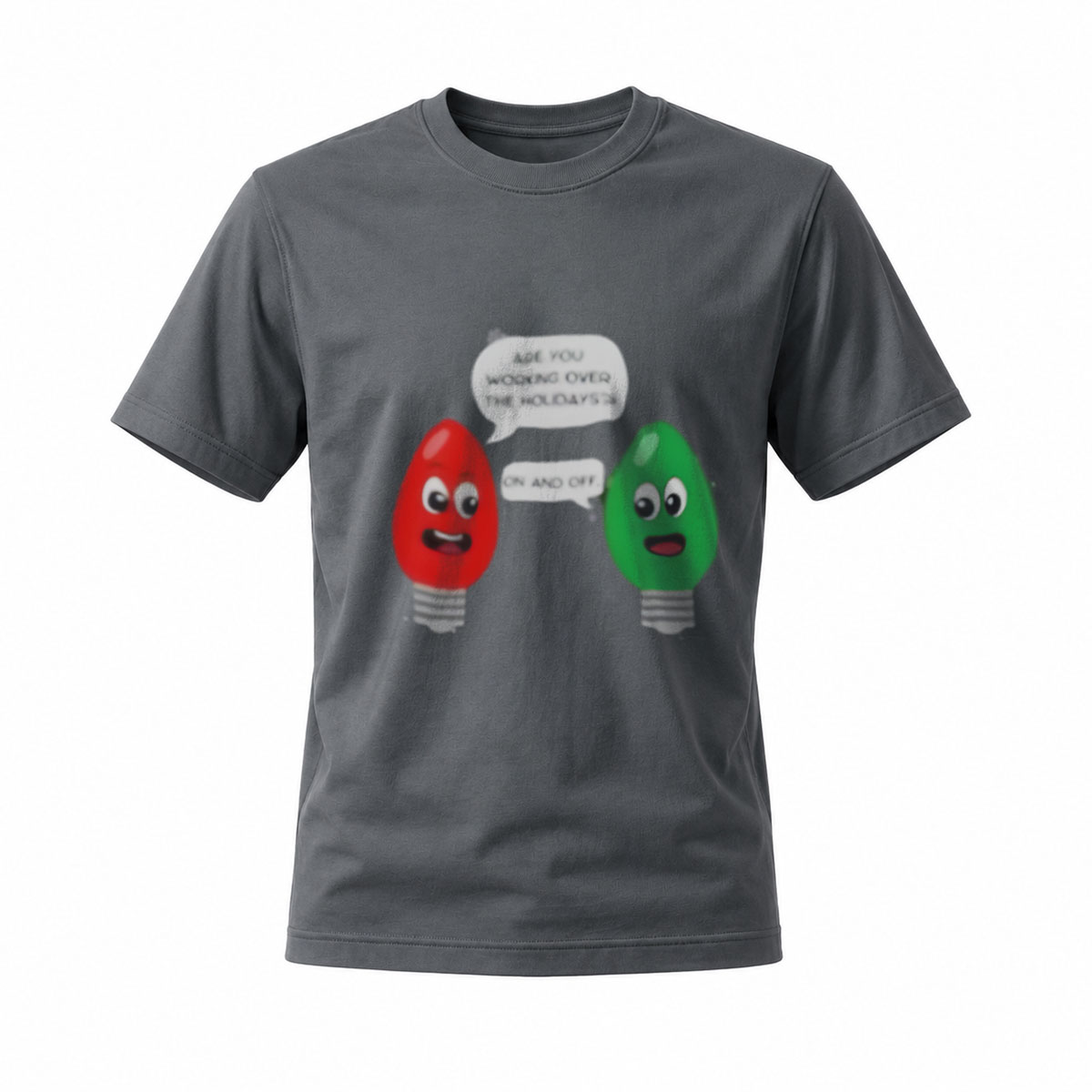 Christmas Light Bulb Funny Men's T-Shirt Holiday Gift Idea - Image 6