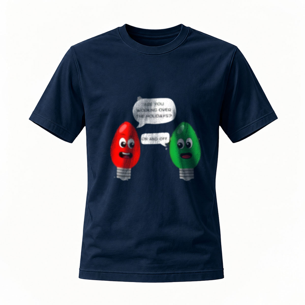 Christmas Light Bulb Funny Men's T-Shirt Holiday Gift Idea - Image 7