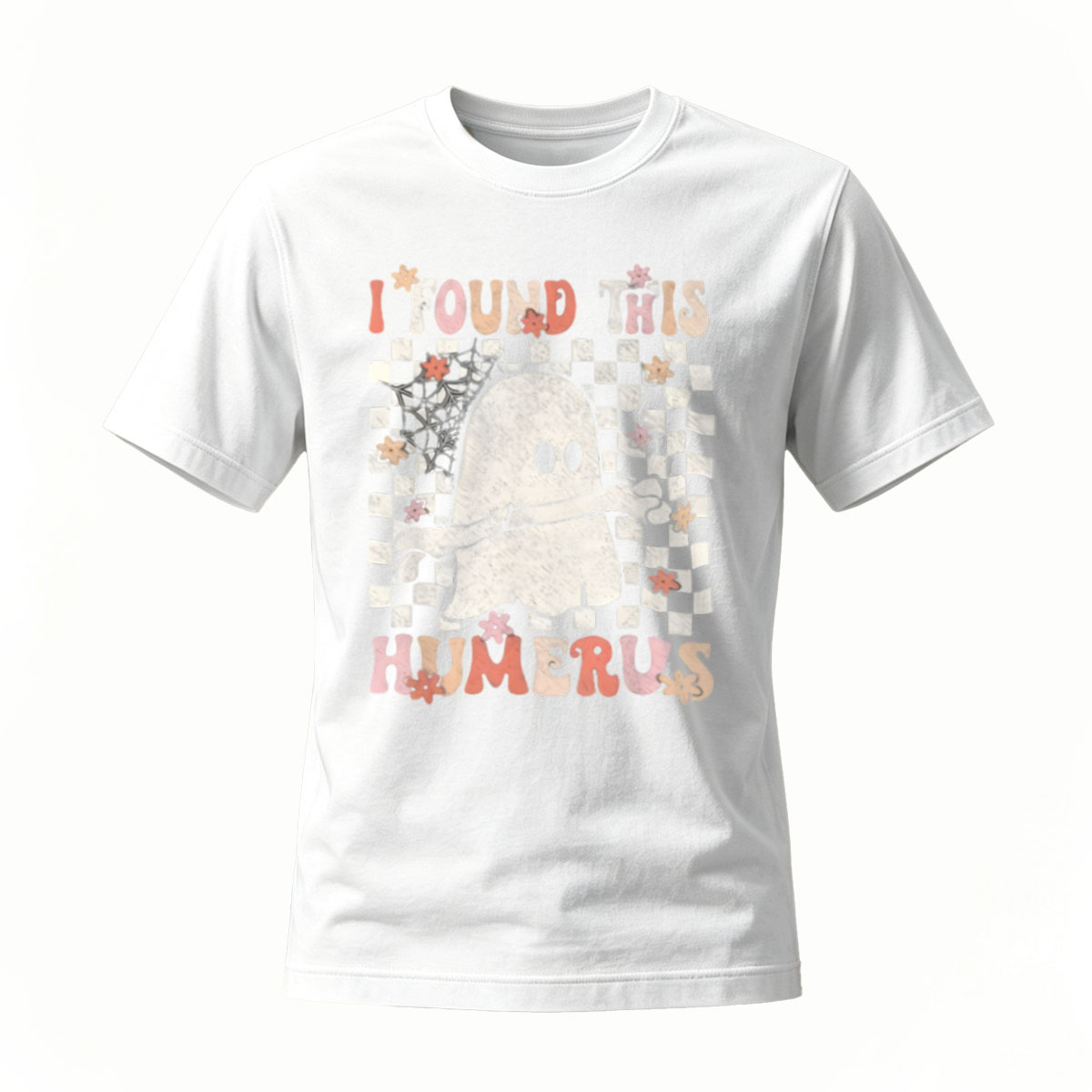 I Found This Humerus Ghost Halloween Funny T-Shirt Men's - Image 2