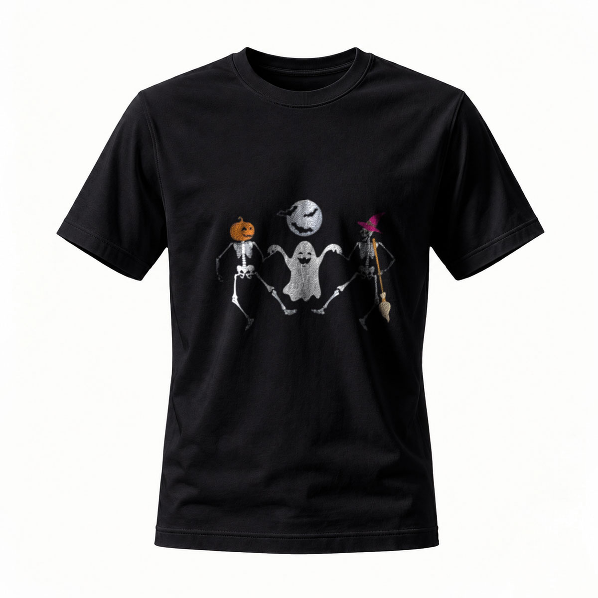 Halloween Skeleton Ghost Pumpkin Witch T-Shirt Men's Women's