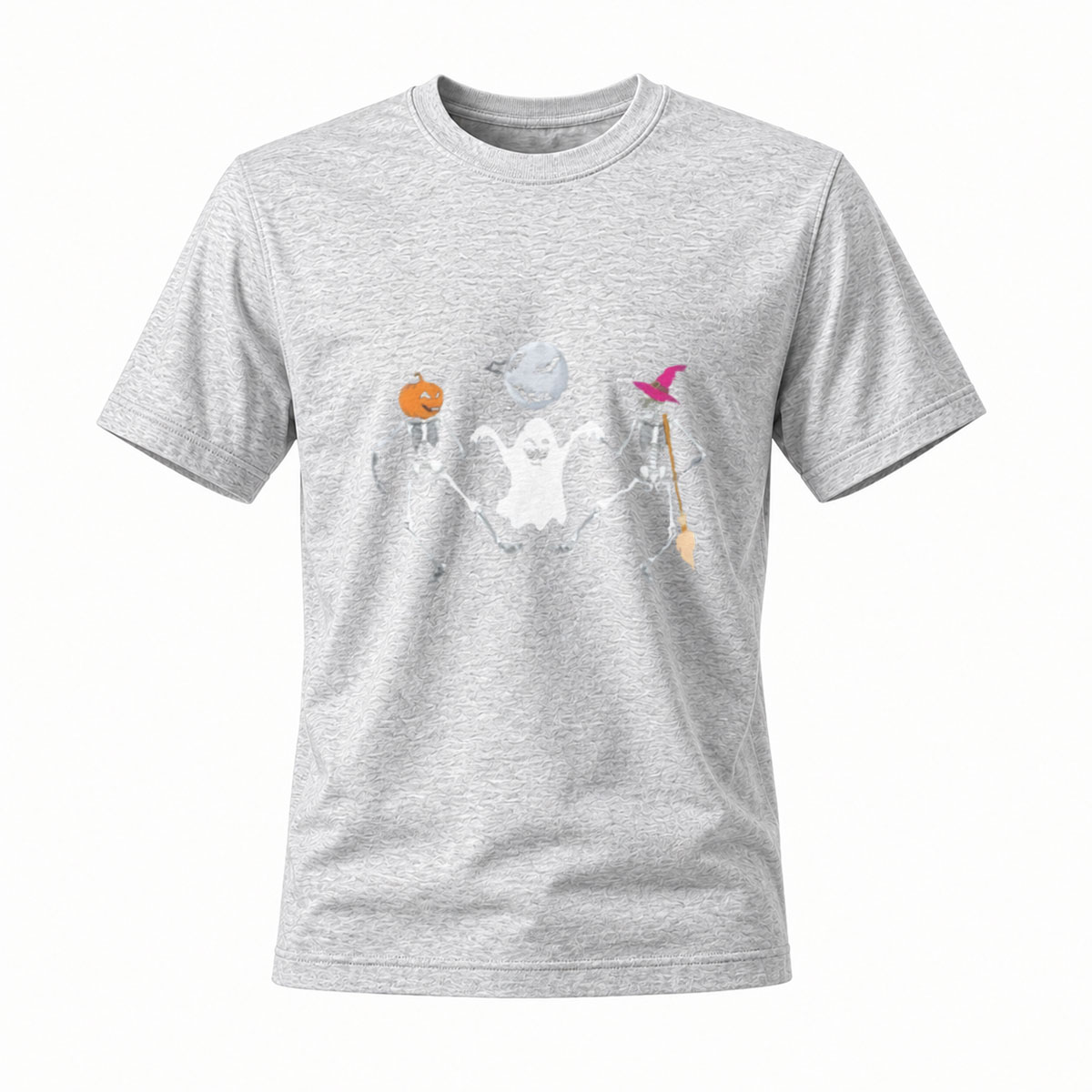 Halloween Skeleton Ghost Pumpkin Witch T-Shirt Men's Women's - Image 3