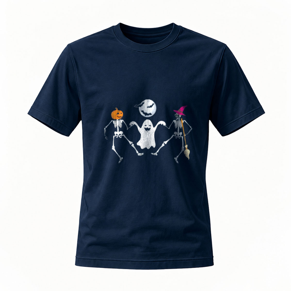 Halloween Skeleton Ghost Pumpkin Witch T-Shirt Men's Women's - Image 7