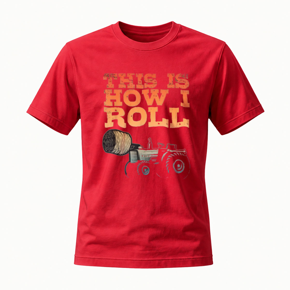 This Is How I Roll Tractor T-Shirt Men's Farm Fun Gift - Image 5