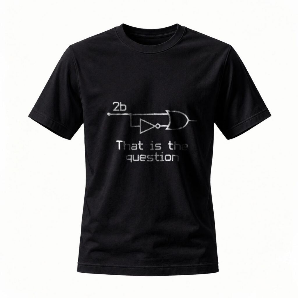 To Be Or Not To Be Logic Gate T-Shirt Men's Women's Gift Tech Humor