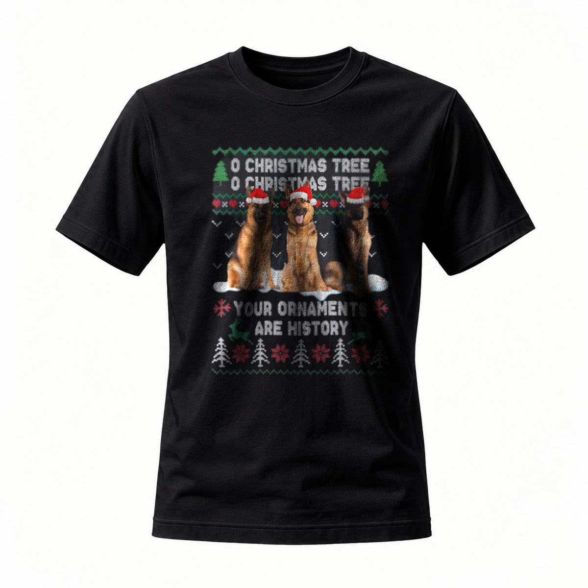 O Christmas Tree Your Ornaments Are History Dog T-Shirt