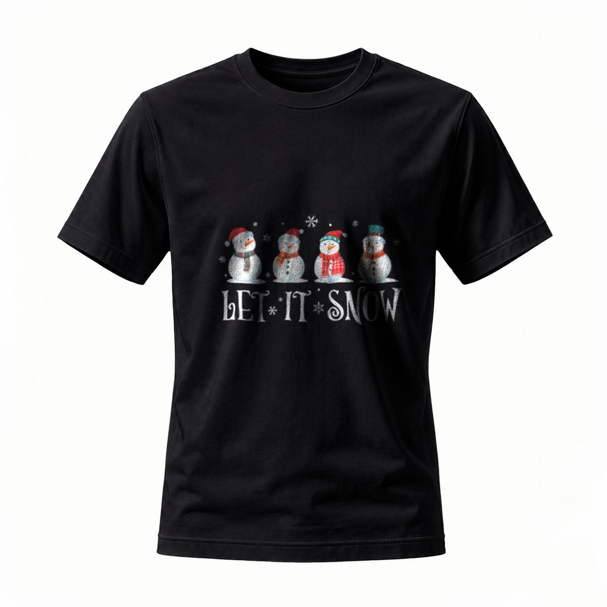 Let It Snow Snowmen Christmas Holiday T-Shirt Men Women