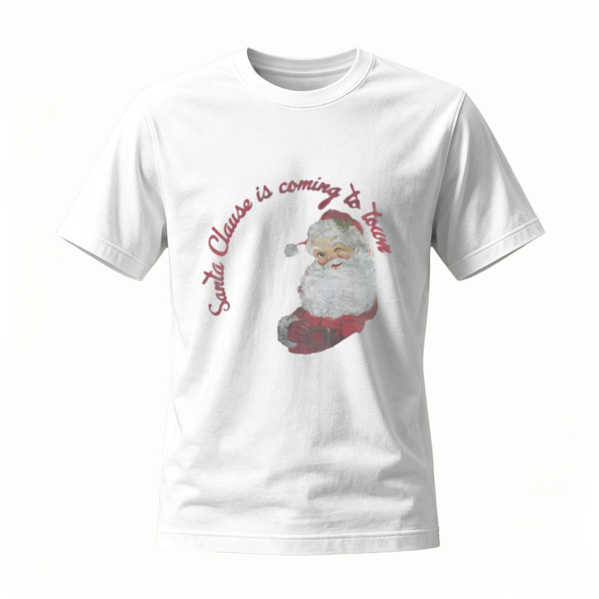 Santa Claus is Coming to Town Men's Christmas T-Shirt - Image 2