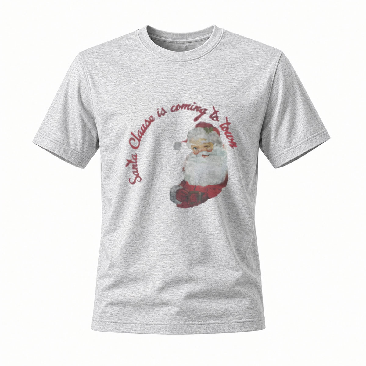 Santa Claus is Coming to Town Men's Christmas T-Shirt - Image 3