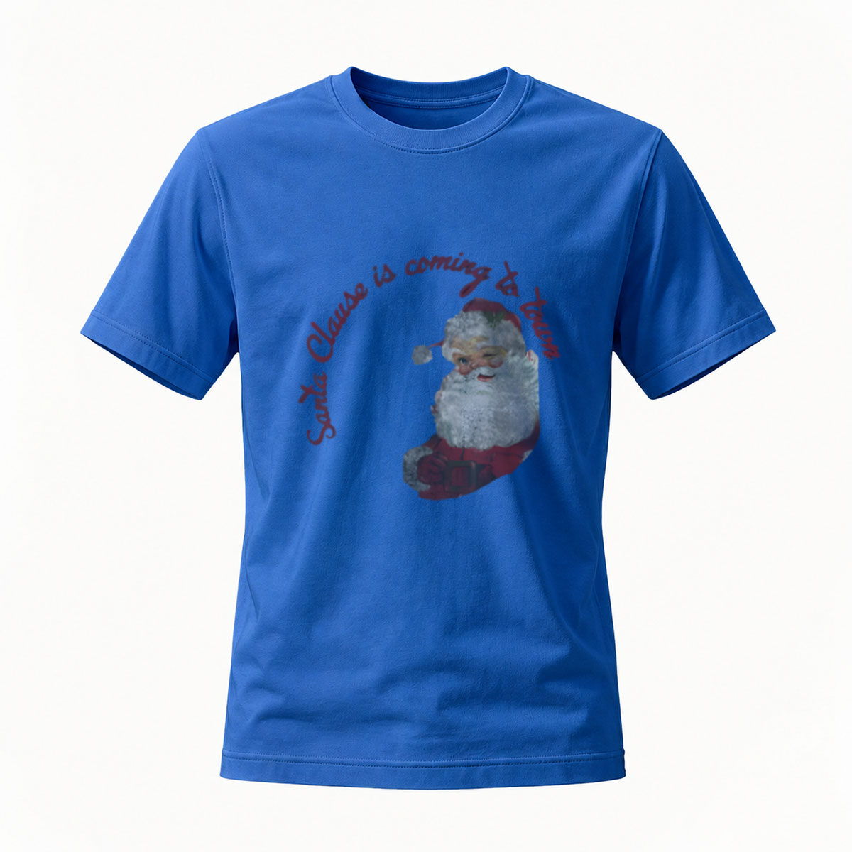 Santa Claus is Coming to Town Men's Christmas T-Shirt - Image 4