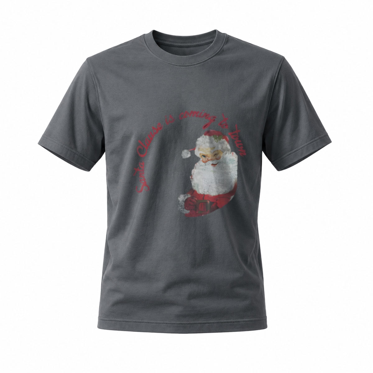 Santa Claus is Coming to Town Men's Christmas T-Shirt - Image 6