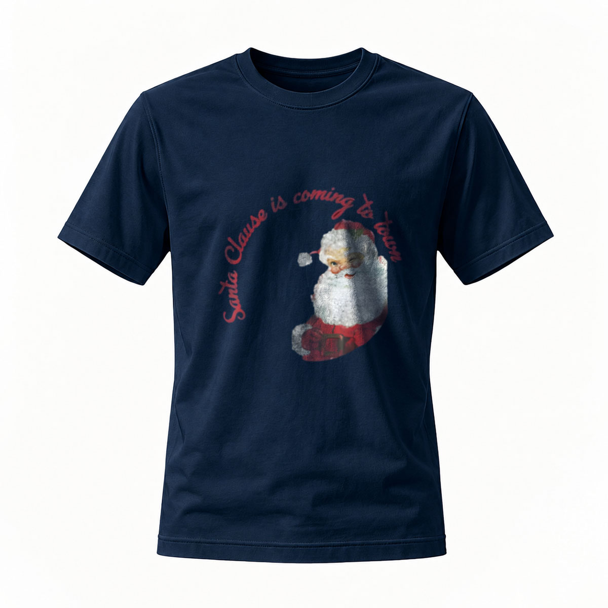 Santa Claus is Coming to Town Men's Christmas T-Shirt - Image 7
