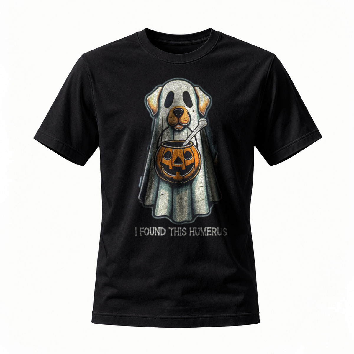 Halloween Dog Ghost Costume T-Shirt Funny Pet Humor Men's Women's