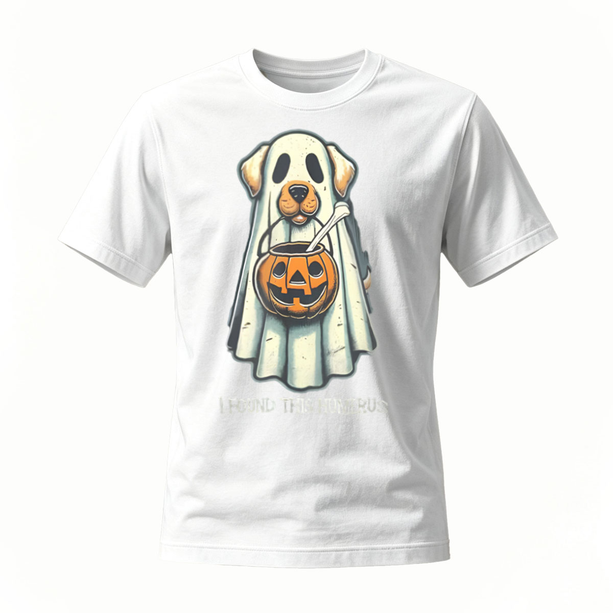 Halloween Dog Ghost Costume T-Shirt Funny Pet Humor Men's Women's - Image 2