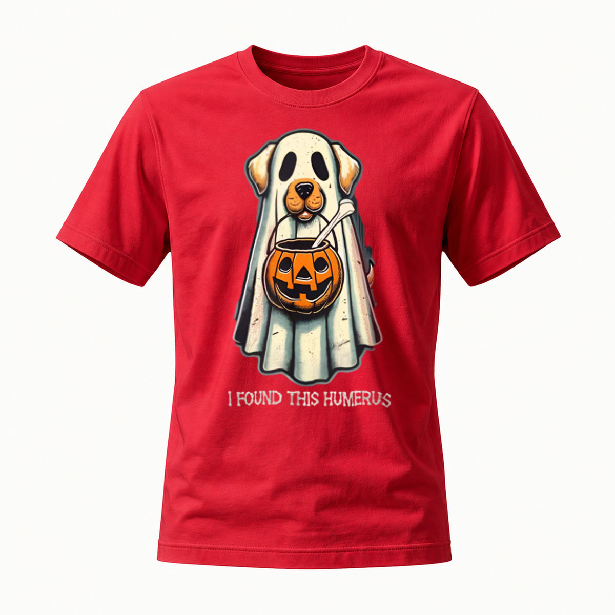 Halloween Dog Ghost Costume T-Shirt Funny Pet Humor Men's Women's - Image 5