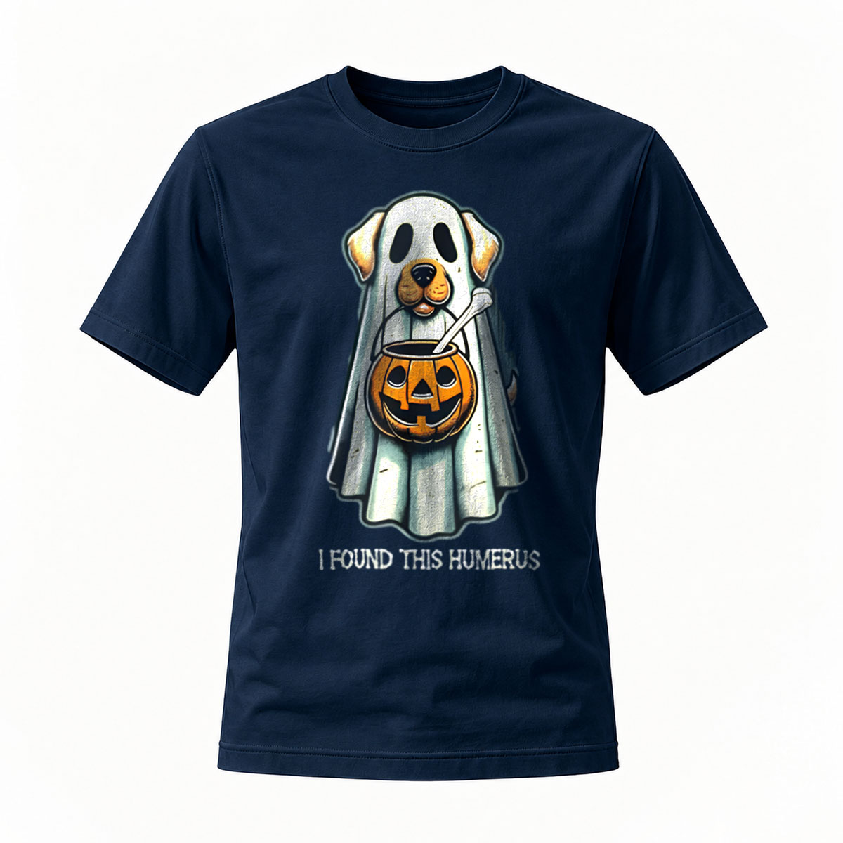 Halloween Dog Ghost Costume T-Shirt Funny Pet Humor Men's Women's - Image 7