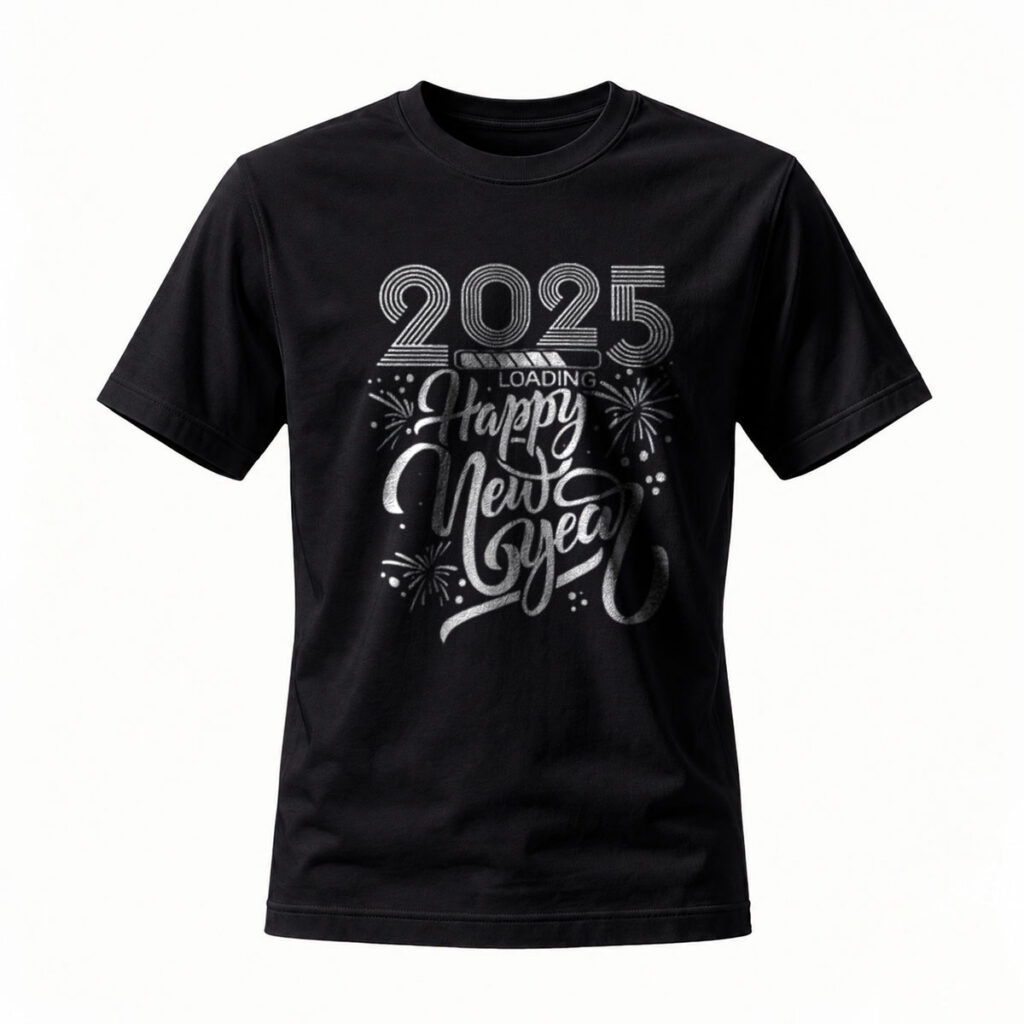 2025 Happy New Year T-Shirt Men Women Festive Gift Party Wear