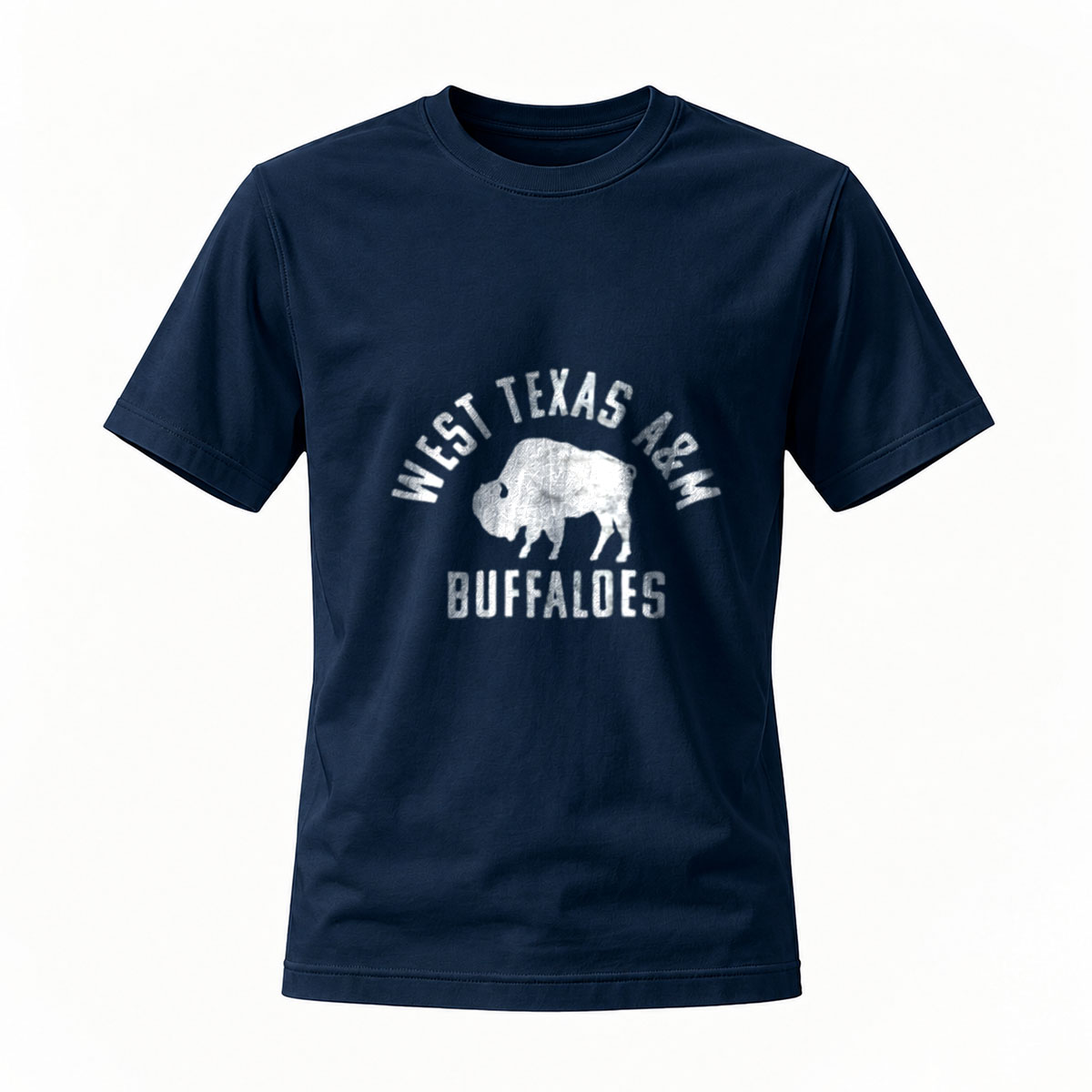 West Texas A&M Buffaloes Logo T-Shirt Men's Black - Image 7