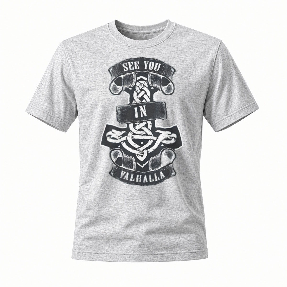 See You In Valhalla Viking Hammer T-Shirt Men's - Image 3