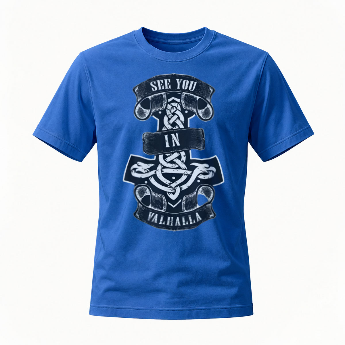 See You In Valhalla Viking Hammer T-Shirt Men's - Image 4
