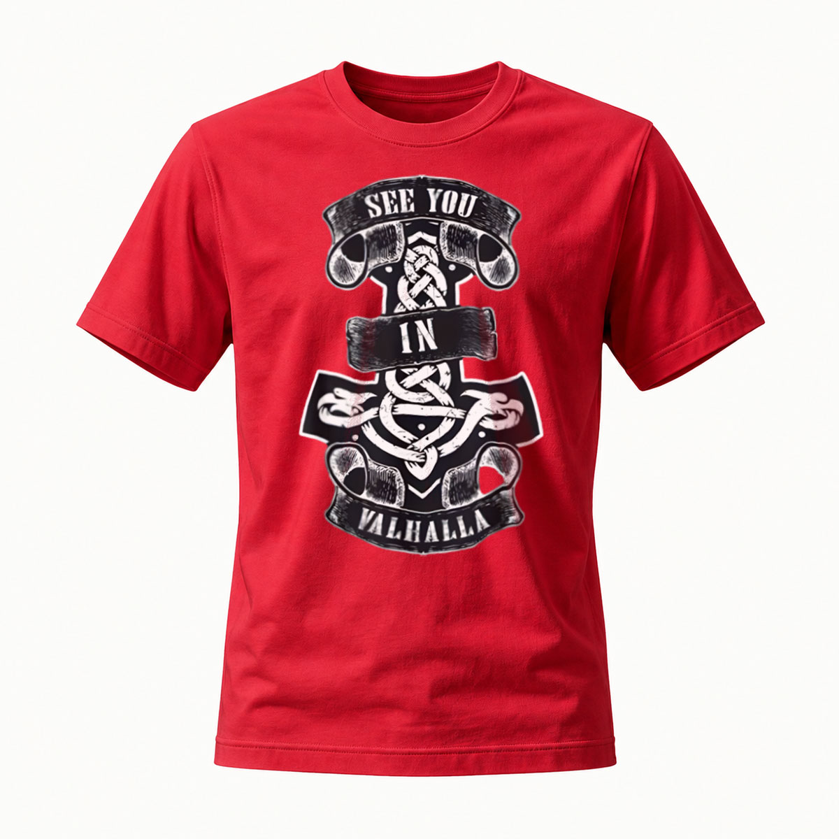 See You In Valhalla Viking Hammer T-Shirt Men's - Image 5