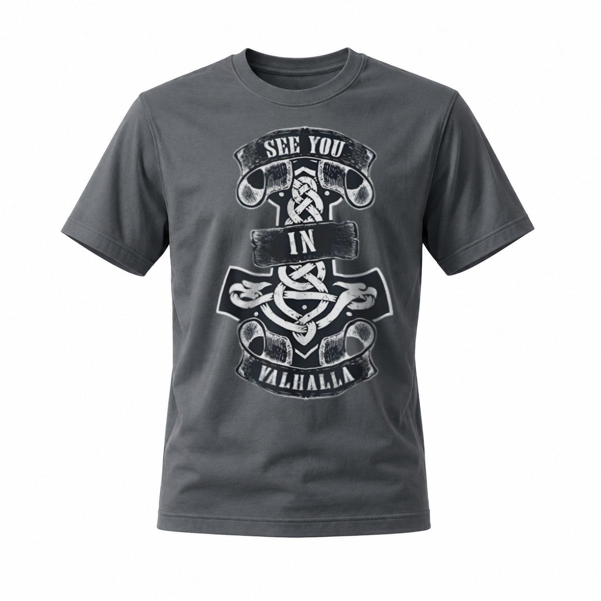 See You In Valhalla Viking Hammer T-Shirt Men's - Image 6