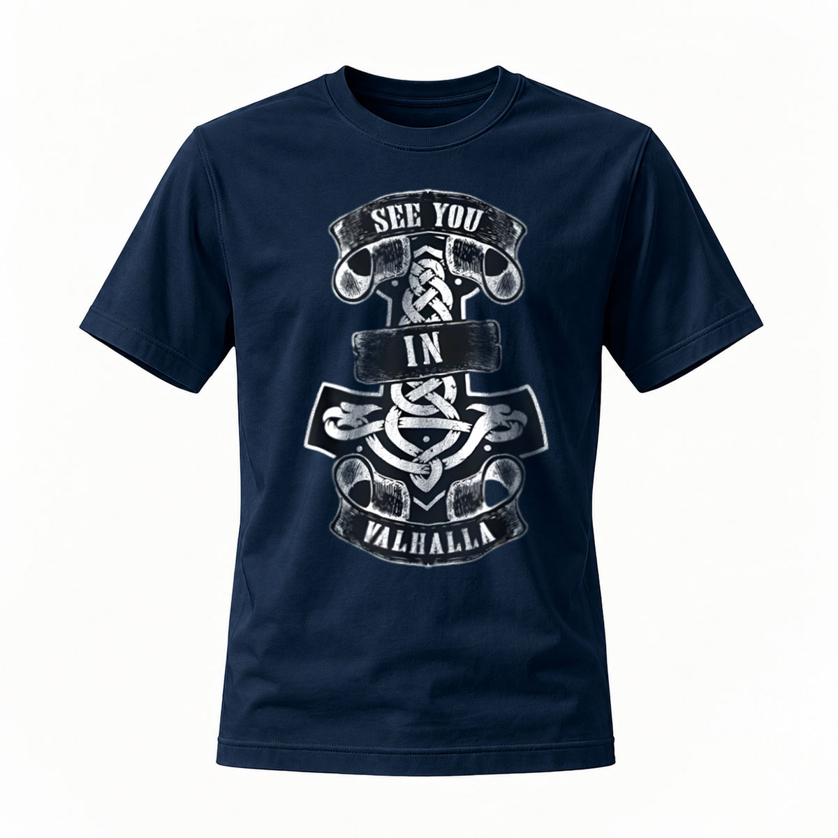 See You In Valhalla Viking Hammer T-Shirt Men's - Image 7