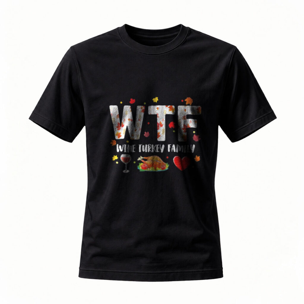 WTF With Turkey Family Thanksgiving T-Shirt Men Women Humor Gift