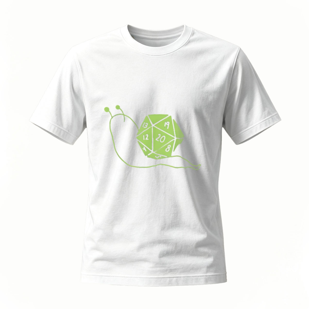 D20 Snail Gamer T-Shirt Men's Casual Fun Gift for D&D Fans - Image 2