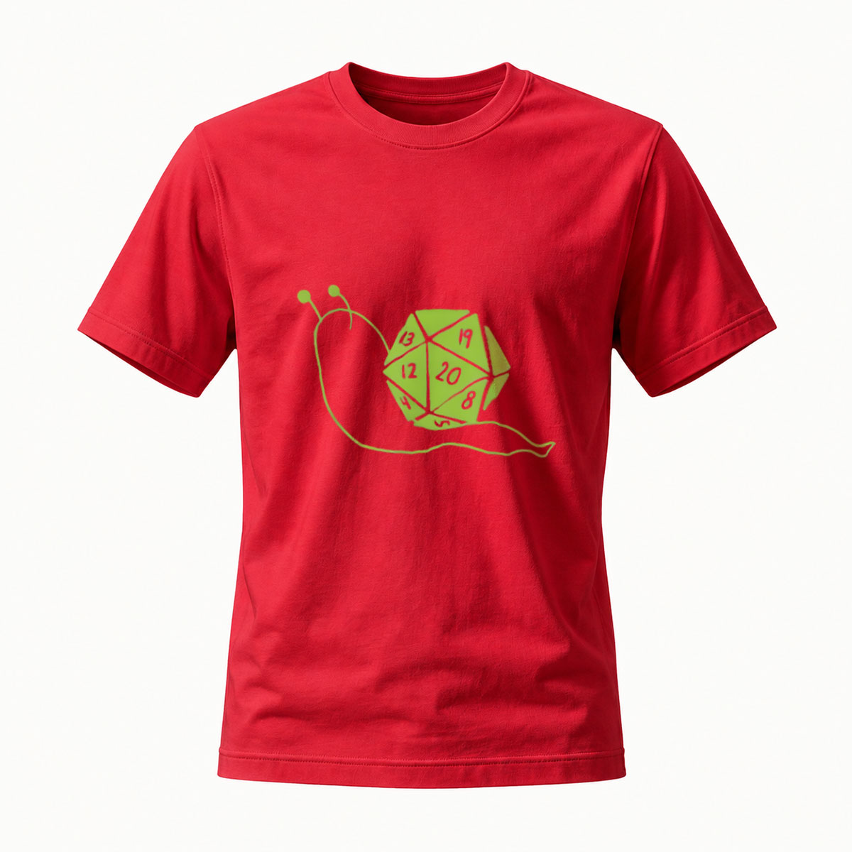 D20 Snail Gamer T-Shirt Men's Casual Fun Gift for D&D Fans - Image 5
