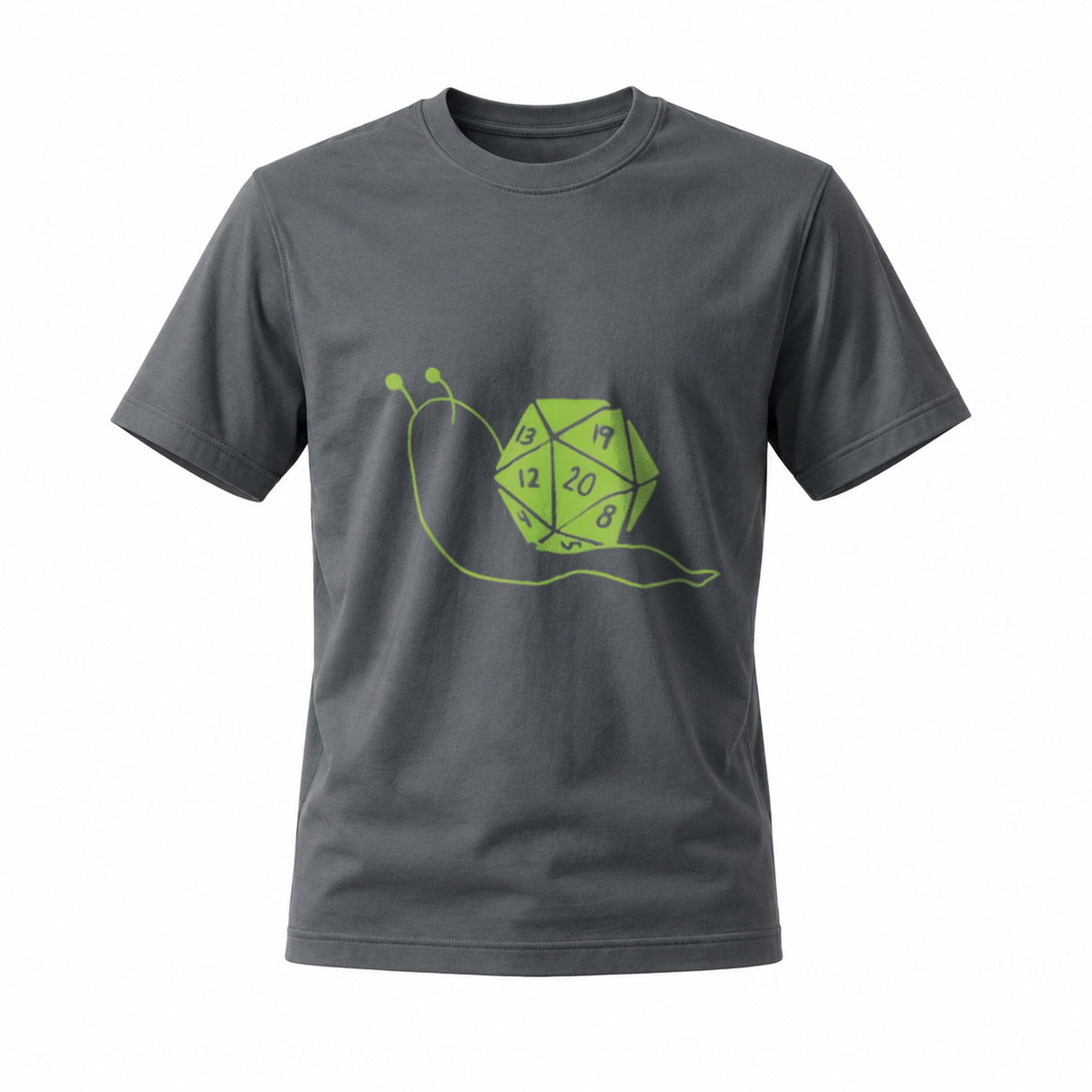 D20 Snail Gamer T-Shirt Men's Casual Fun Gift for D&D Fans - Image 6