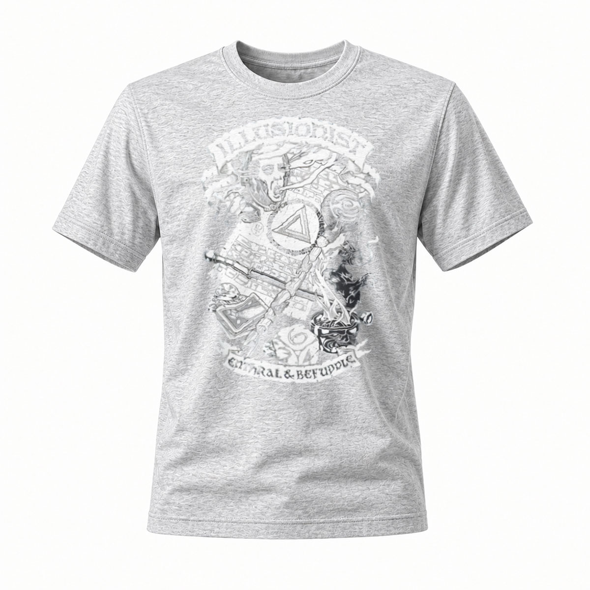 Illusionist Magician T-Shirt Men's Black Graphic Tee Magic Trick Design - Image 3