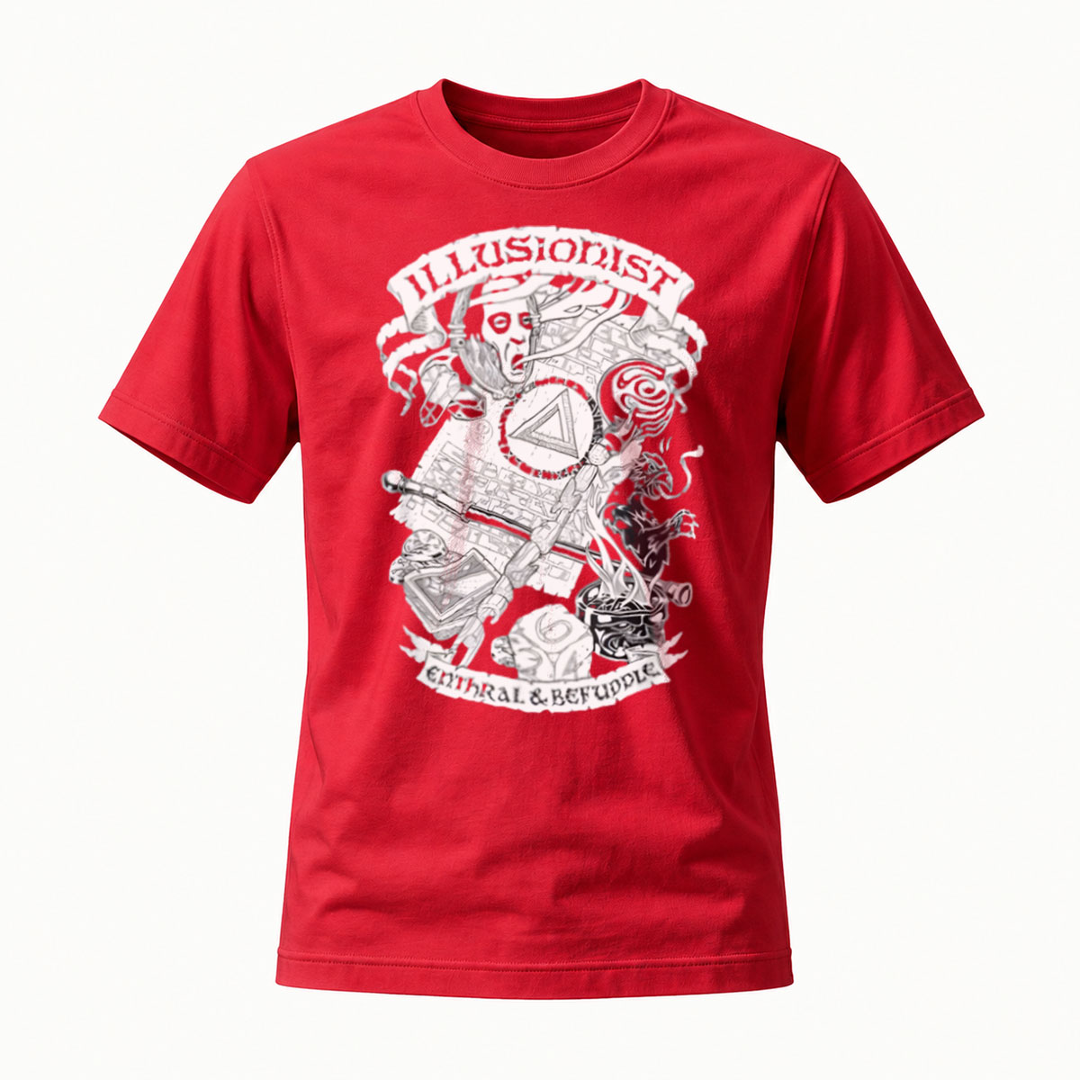 Illusionist Magician T-Shirt Men's Black Graphic Tee Magic Trick Design - Image 5