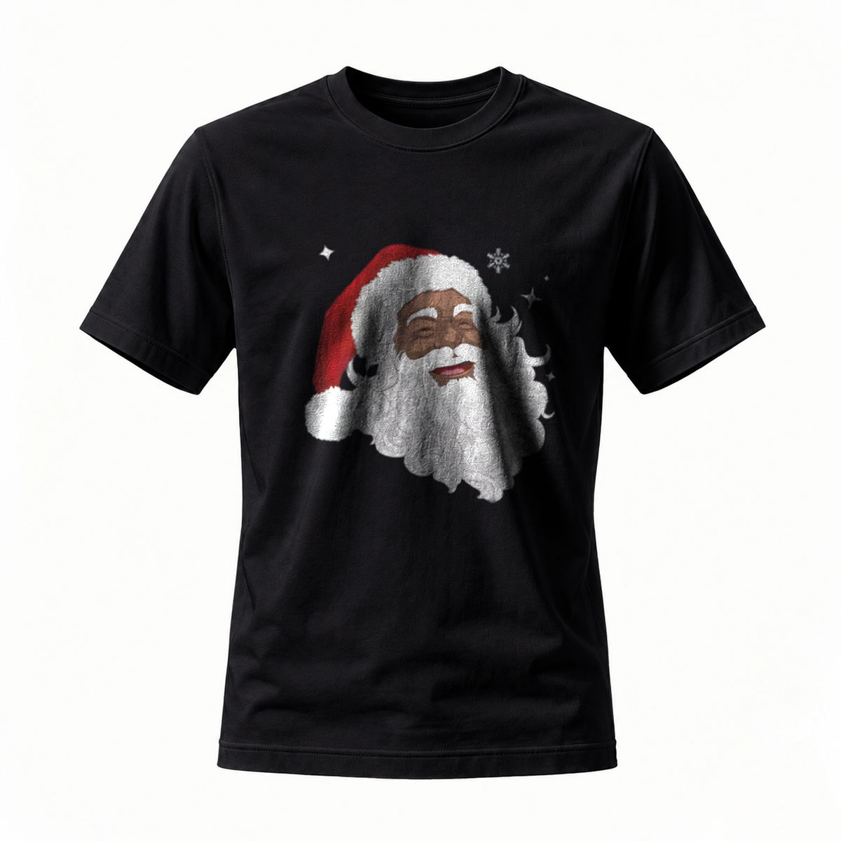Santa Claus Face Print Men's T-Shirt Christmas Gift