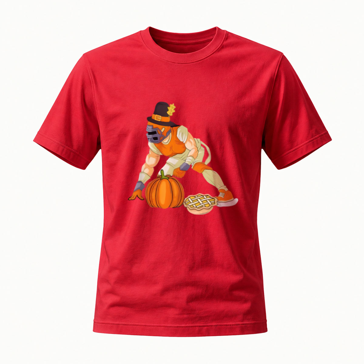 Pumpkin Pie Man Halloween T-Shirt Men's Funny Fall Gift - Image 5