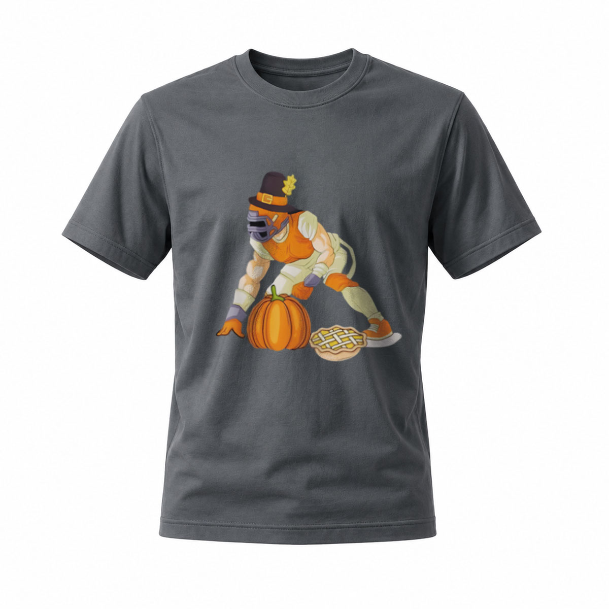 Pumpkin Pie Man Halloween T-Shirt Men's Funny Fall Gift - Image 6