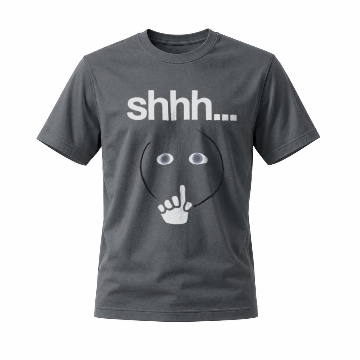 Shhh Quiet Face T-Shirt Men Women Funny Graphic Tee Gift - Image 6