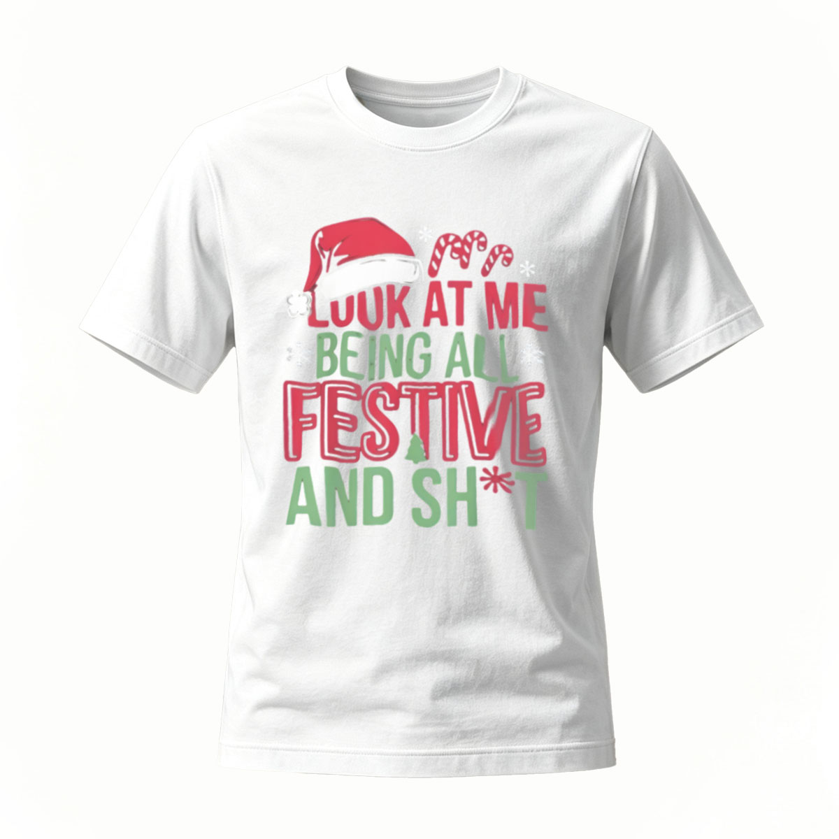 Festive Christmas T-Shirt Men Women Holiday Party Gift Wear - Image 2