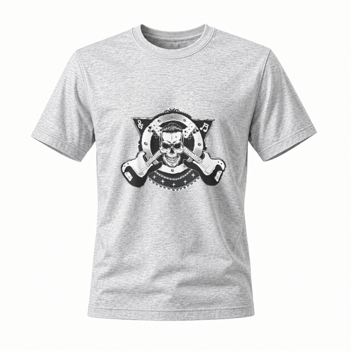 Men's Black T-Shirt Skull Pirate Crossbones Design - Image 3
