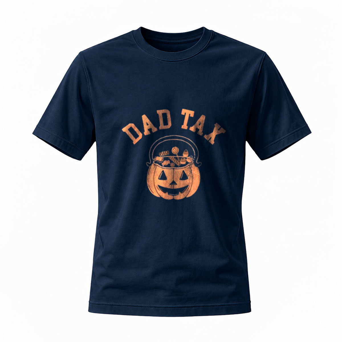 Dad Tax Halloween Pumpkin T-Shirt Men's Funny Costume Gift - Image 7