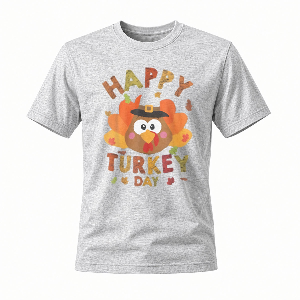 Happy Turkey Day Men's T-Shirt Thanksgiving Cartoon Turkey Design - Image 3