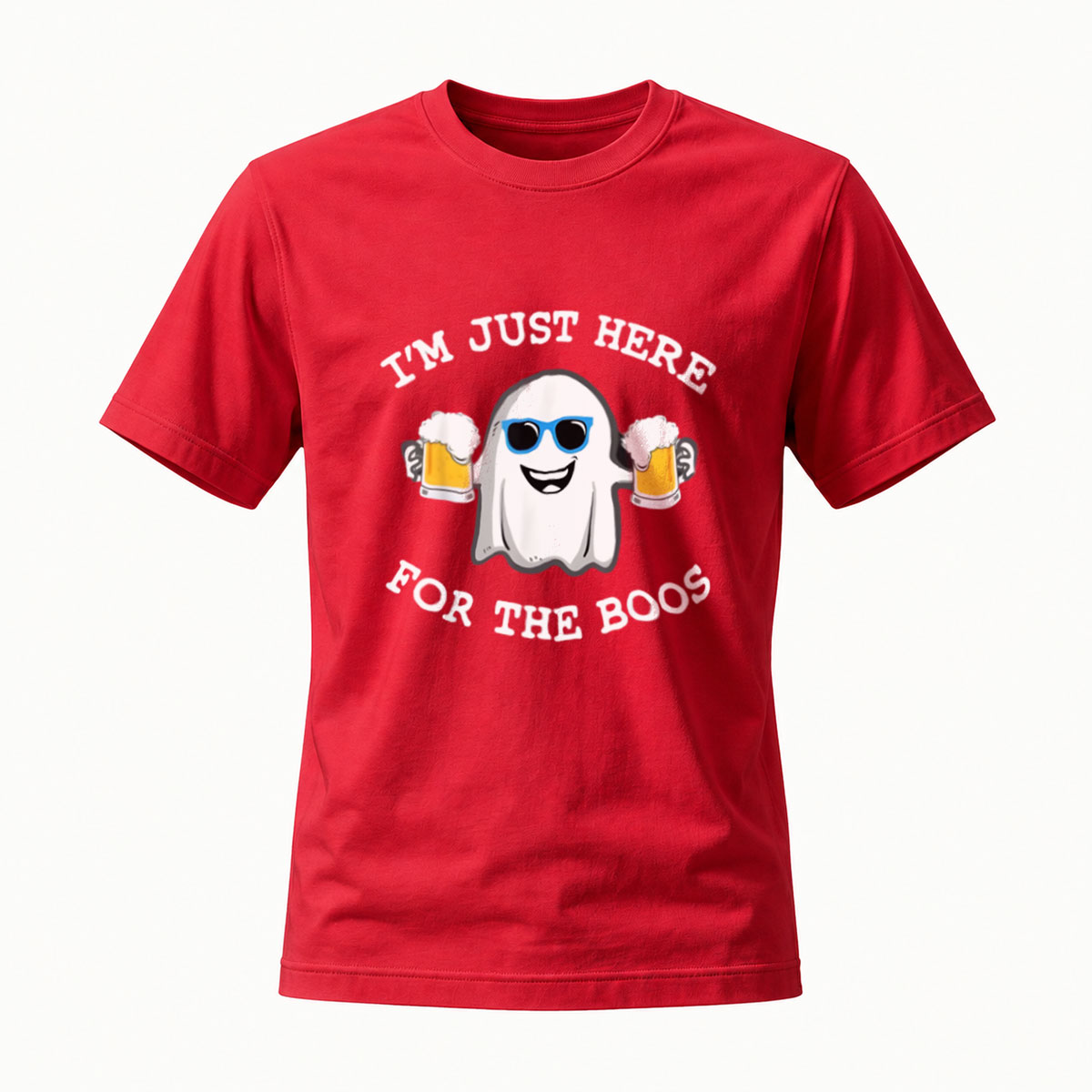 I'm Just Here For The Boos Ghost Beer Halloween T-Shirt - Image 5