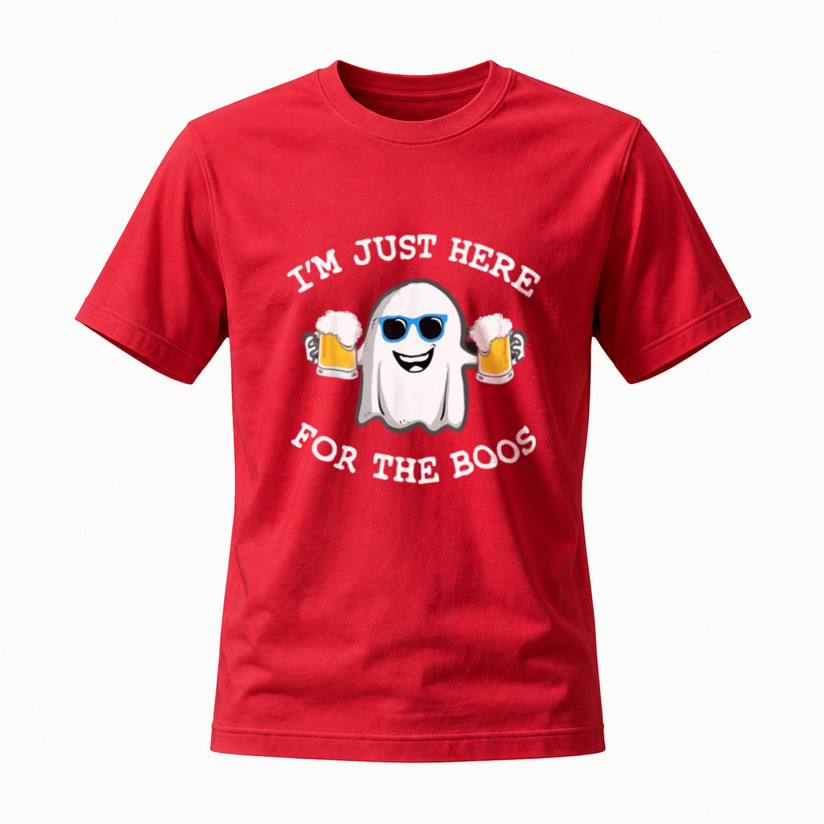 I'm Just Here For The Boos Ghost Beer Halloween T-Shirt - Image 5