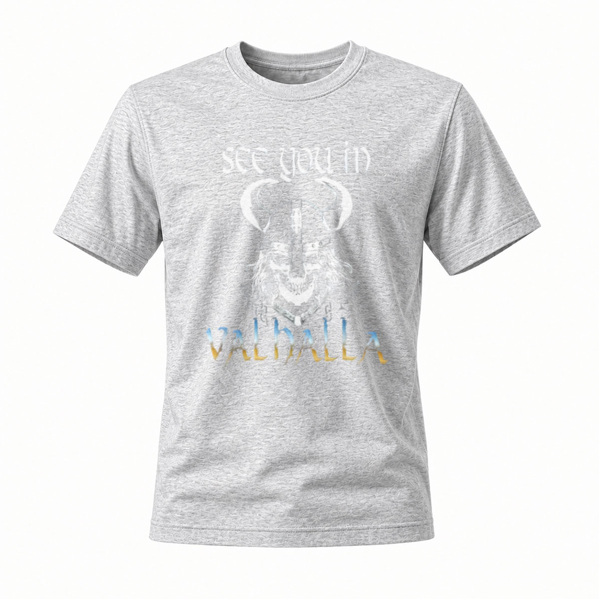 See You in Valhalla Viking Skull T-Shirt Men's Black - Image 3