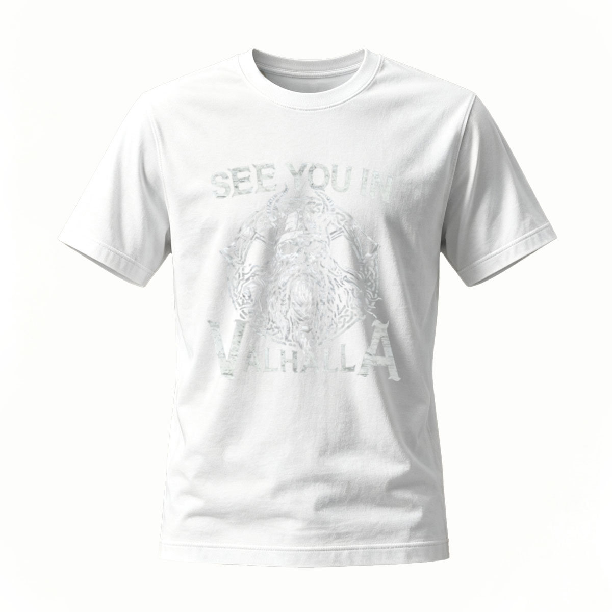 See You in Valhalla Viking Skull T-Shirt Men's Black - Image 2